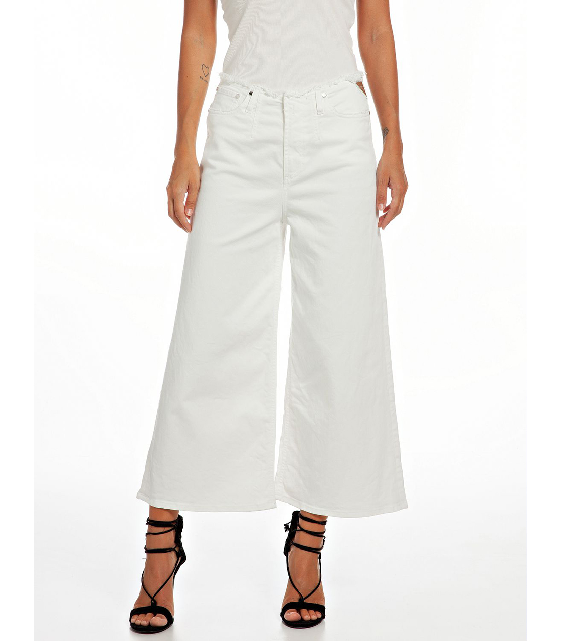 ワイドフレアーATELIER ストレッチデニム 詳細画像 ホワイト 1